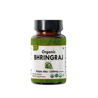 ORGANIC SPREE BHRINGRAJ 120 Tablets | Eclipta Alba (Bhringraj) | Organic and Natural | Ayurvedic Hair Care | Vegan and USDA Certified 120tab