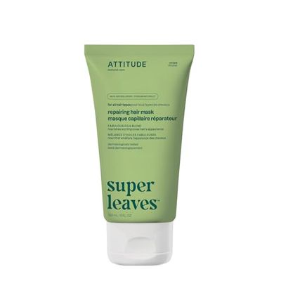 ATTITUDE Repairing Hair Mask, Nourishes and Improves Hair&#39;s Appearance, Fabulous Oils Blend, Abyssinian Oil, Argan Oil, Shea Butter, Vegan Hair Care, Pink Argan, 5 Fl Oz