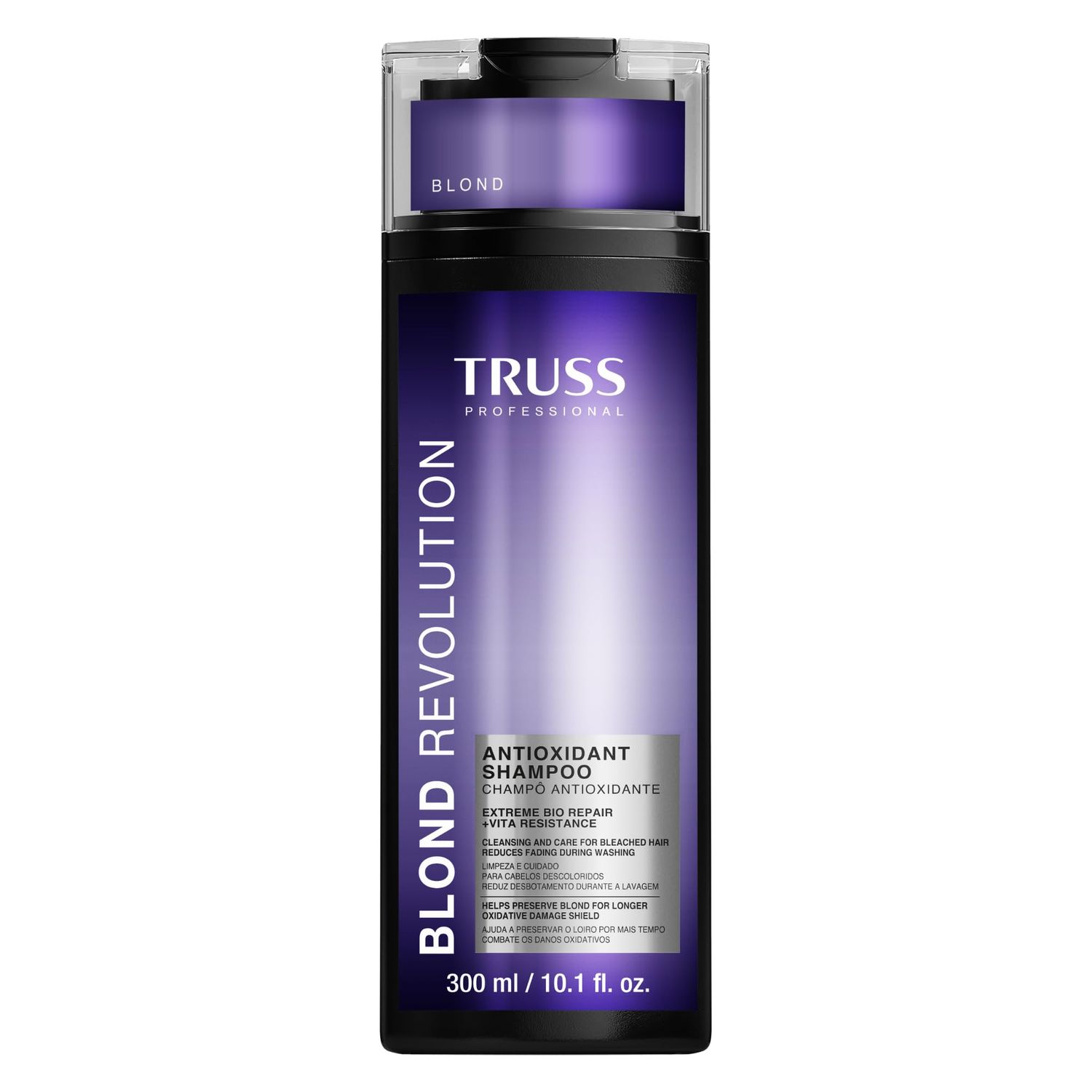 TRUSS Blond Revolution Blonde Shampoo - Gentle Cleansing Shampoo for Color Treated Hair - Preserves Luminous Blonde Coloring While Fighting Oxidation &amp; Increasing Shine (10 fl oz)