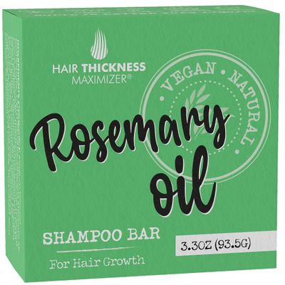 Rosemary Oil for Hair Growth Shampoo Bar. Eco-Friendly,No Harsh Chemicals, Color Safe, pH Balanced. Solid Shampoo Bar Equal To 3 Liquid Bottles. Zero Plastic, USA Made, Strengthening &amp; Dry Hair Relief