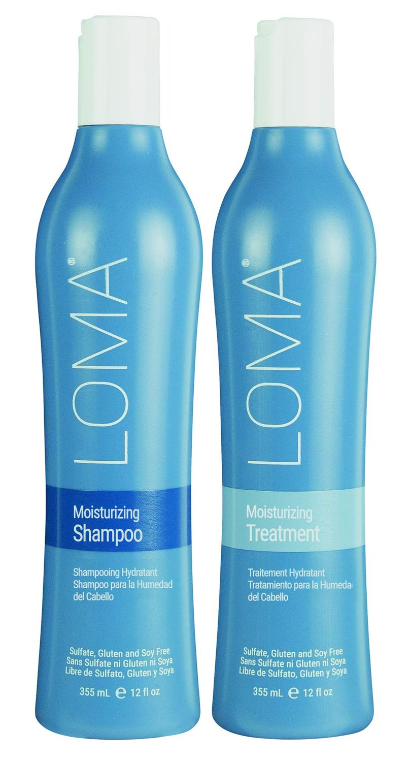 Loma Hair Care Moisturizing Shampoo &amp; Treatment Duo, 12 Fl Oz each