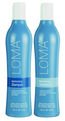 Loma Hair Care Moisturizing Shampoo &amp; Treatment Duo, 12 Fl Oz each