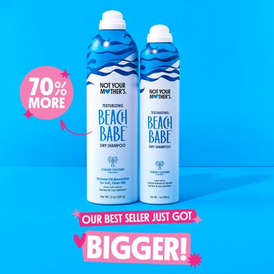 Not Your Mother's Beach Babe Jumbo Dry Shampoo (2-Pack) - 12 oz Dry Shampoo - Instantly Absorbs Oil While Creating Effortless Sea-Tossed Texture