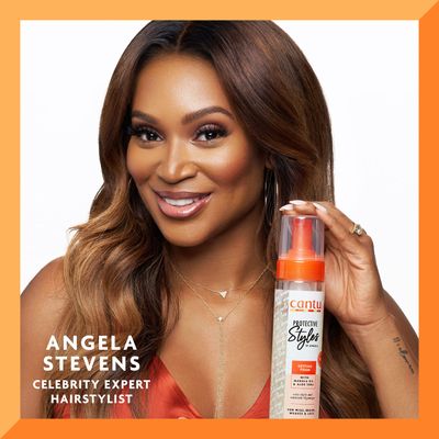 Cantu Protective Styles by Angela Set &amp; Refresh Foam with Apple Cider Vinegar &amp; Aloe, 8 Ounce