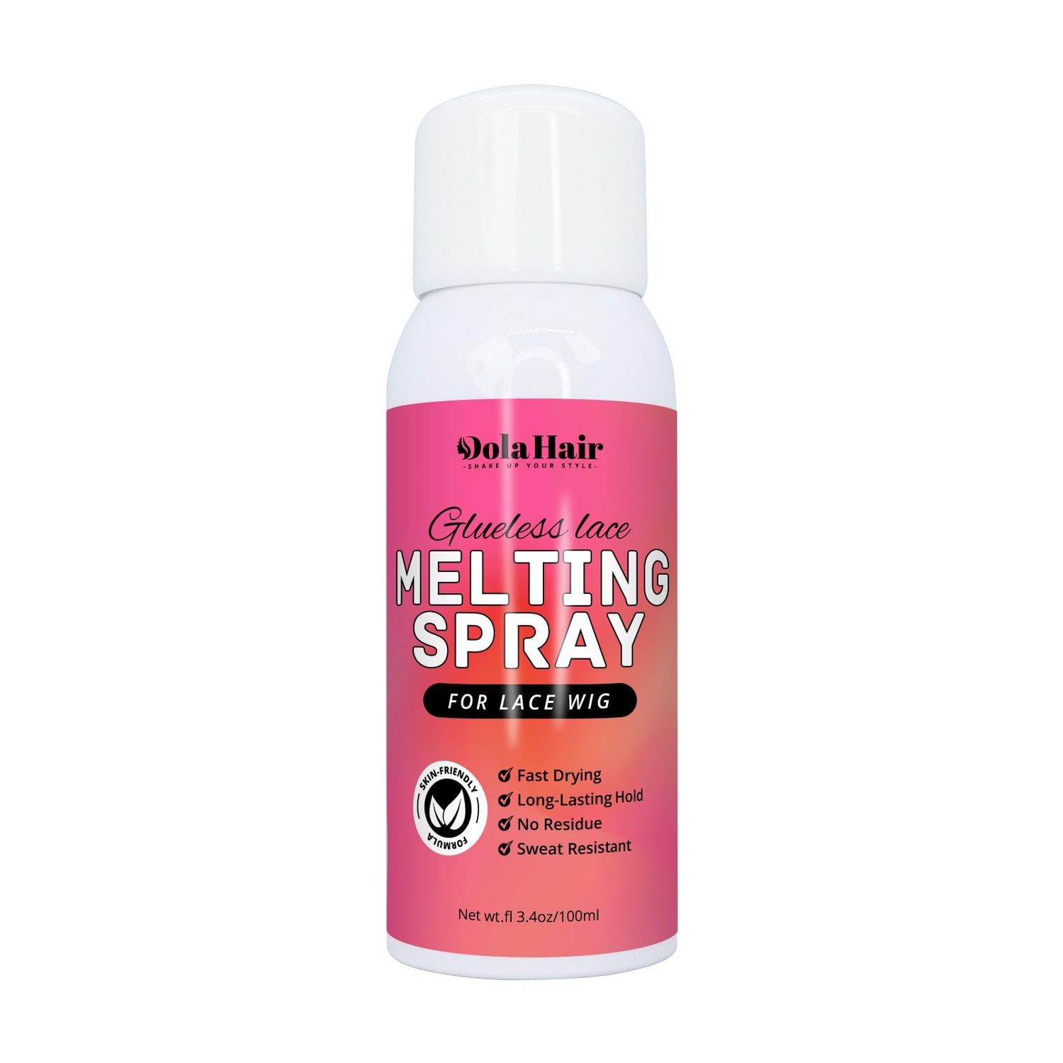 Dolahair Lace Melting Spray for Glueless Wig Hair Adhesive - Transparent, Low Viscosity Resin Bonding Spray for Wigs &amp; Lace - 3.4 Fl Oz