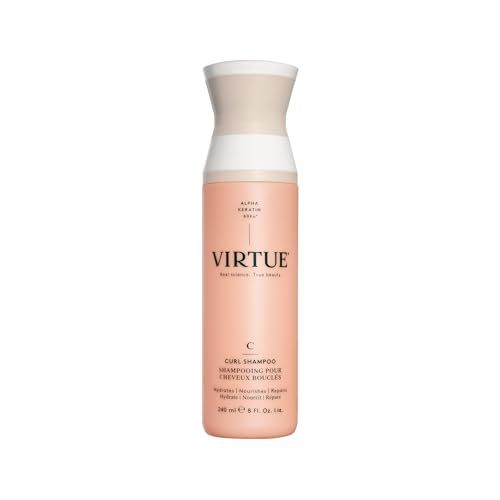 VIRTUE Curl Sulfate Free Shampoo with Jojoba Oil, Hydrates, Nourishes &amp; Repairs Curly Hair with Frizz Control, Color Safe