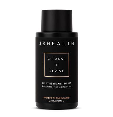 JSHealth Purifying Keratin Shampoo - Cleansing &amp; Reviving Natural Shampoo for Color Treated Hair, Curly Hair &amp; Dry Hair - Vegan, Sulfate &amp; Paraben Free Formula, 350ml