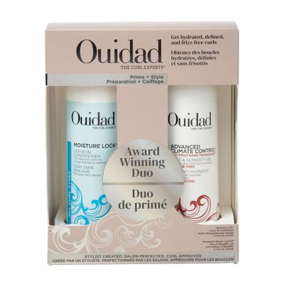 Ouidad Advanced Climate Control Heat &amp; Humidity Gel &amp; Leave In Conditioner Styling Kit, 8.5 fl oz, Flexible, Long-Lasting &amp; Frizz-Free Curls, Sulfates, Parabens &amp; Cruelty-Free Curly Hair Products