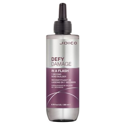 Joico Defy Damage In A Flash 7-Second Bond Building Hair Treatment | With Liquid Keratin | Quick Bond Strengthening &amp; Protection | Color -Safe | Unique Liquid-To-Crme Formula | 7.1 Fl Oz