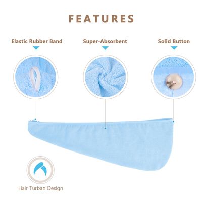 AIDEA Microfiber Hair Towel Wrap, 5 Pack Hair Turbans, Super Absorbent Quick Dry Hair Towel Wrap for All Hair Types Anti Frizz, Hair Accessories for Women, 26"10"