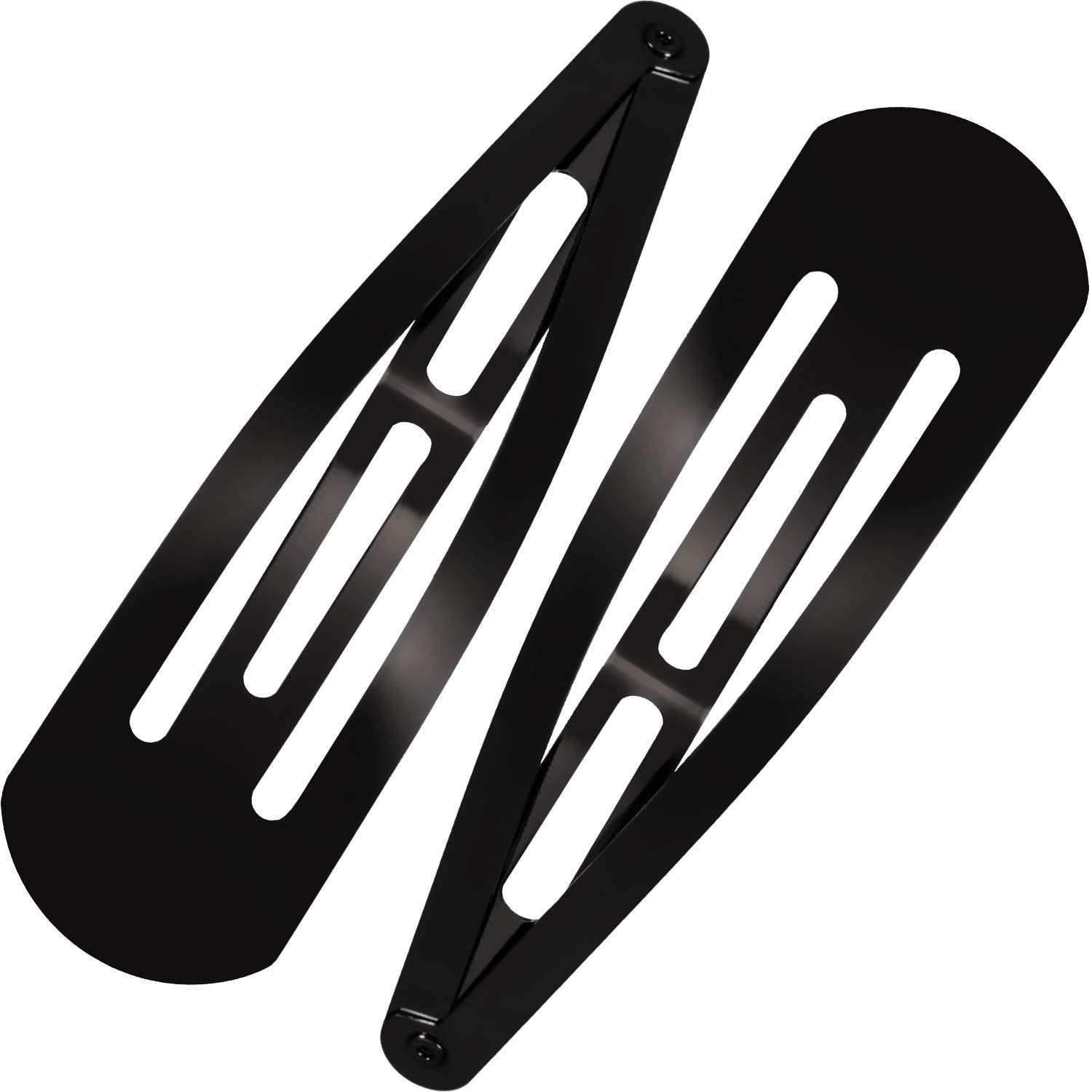 WILLBOND 30 Pieces 3.1 Inch Large Metal Snap Hair Clips Nonslip Barrettes Women Hair Accessories(Black)