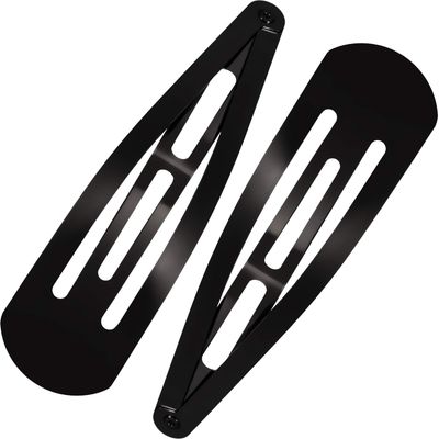WILLBOND 30 Pieces 3.1 Inch Large Metal Snap Hair Clips Nonslip Barrettes Women Hair Accessories(Black)