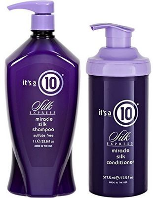 It&#39;s a 10 Ten Miracle Silk Express DUO: Shampoo 33.8 Oz &amp; Conditioner 17.5 Oz
