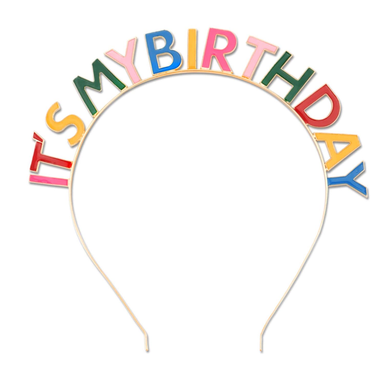 CIEHER Rainbow Birthday Headband, Women&#39;s Birthday Tiara, Great Gift for Birthday Girl
