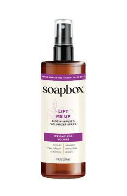 Soapbox Lift Me Up Volumizing Hair Treatment, Lightweight Volumizing Hairspray with Biotin, Natural Volume Spray for Hair, Sulfate Free, Silicone Free, Color Safe, and Vegan Products, 8 Ounces