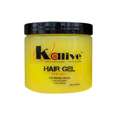 KALIVE Men&#39;s Hair Styling Gel 16 oz, Strong-Hold and Light Shine all day, Mens Hair Product fresh scent No Flaking or Alcohol.