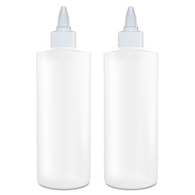BRIGHTFROM Twist Top Applicator Bottles, Squeeze 8 OZ Empty Plastic Bottles, Refillable, Open/Close Nozzle - Hair Coloring/Multi Purpose (Pack of 2)