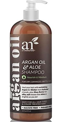 Artnaturals Moroccan Argan Oil Shampoo - (16 Fl Oz / 473ml) - Moisturizing, Volumizing Sulfate Free Shampoo for Women, Men and Teens - Used for Colored and All Hair Types, Anti-Aging Hair Care