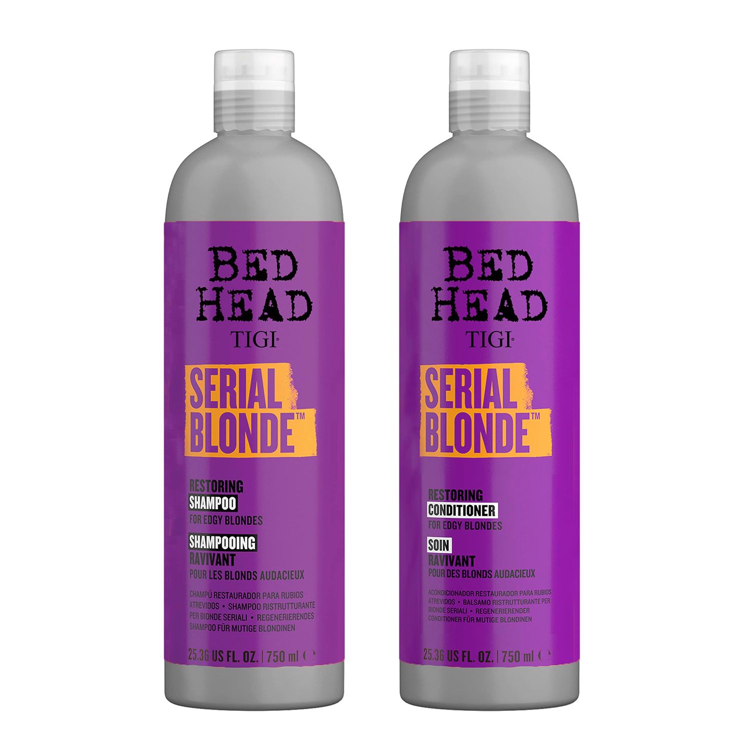 TIGI Bed Head Shampoo &amp; Conditioner For Damaged Blonde Hair Serial Blonde With Hydrolyzed Keratin 2 x 25.36 fl oz