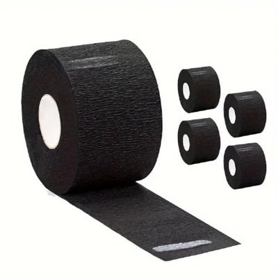 Studio Limited Disposable Barber Neck Strips Tape Paper Roll Barber Supplies Neck Strips Disposable Paper - Black (500 Strips, 5 Rolls)
