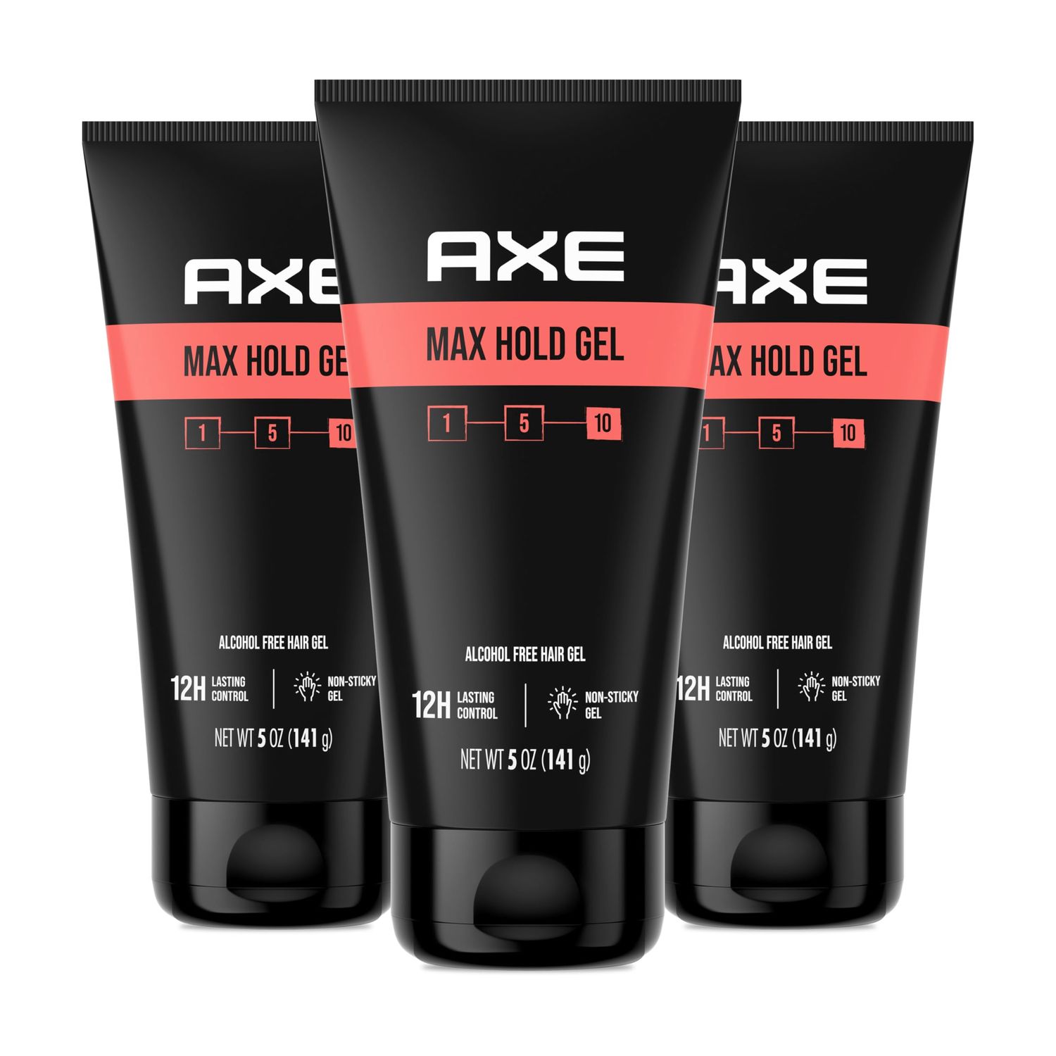 AXE Hair Styling Gel MAX Hold Gel 3 ct for 12H Lasting Control, Our Strongest Hold Gel, 5 oz