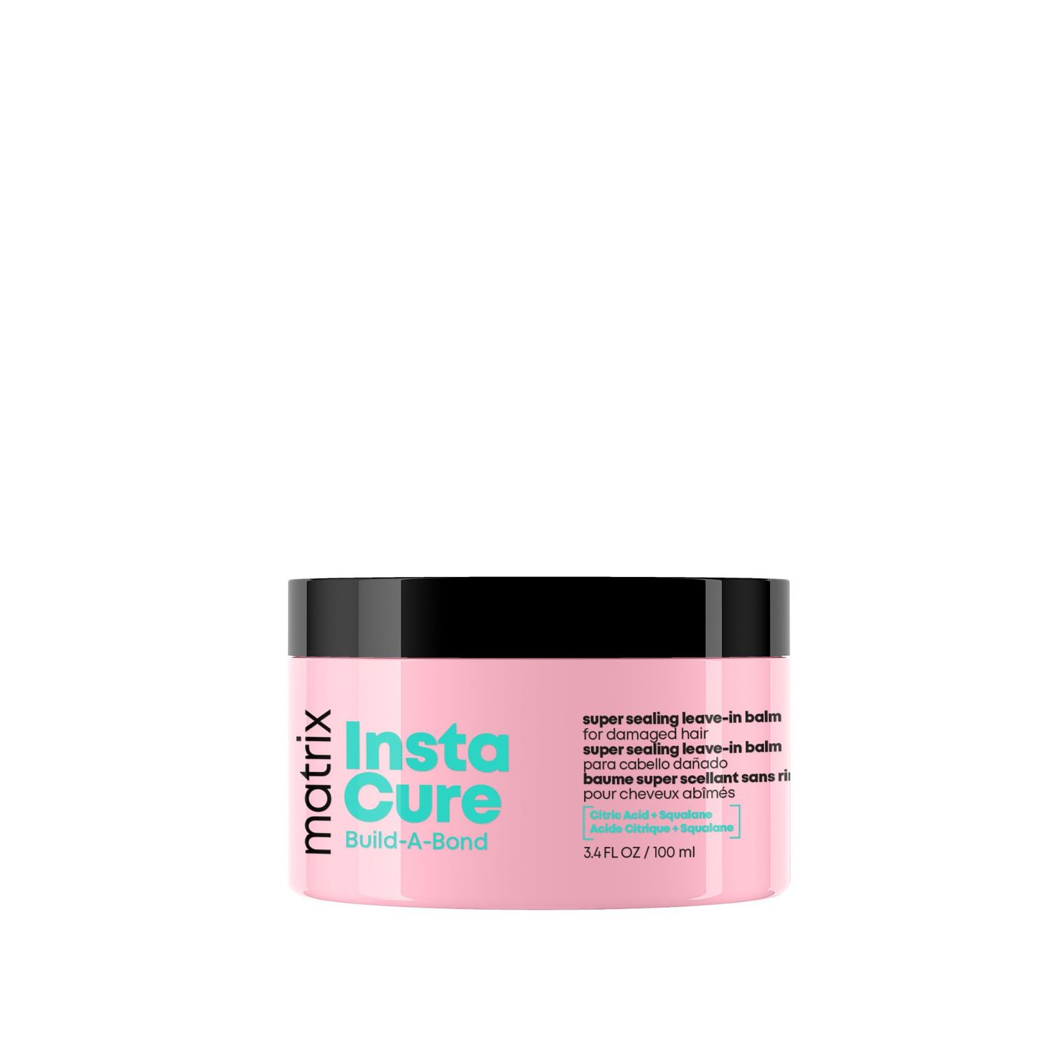 Matrix Instacure Build-A-Bond Super Sealing Leave-In Balm - Repairs &amp; Seals Damaged Hair, Heat Protects and Smooths Frizz, With Citric Acid &amp; Squalane, Vegan, Sulfate-Free, Paraben-Free, 100ml