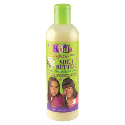 Originals by Africa&#39;s Best Kids Shea Butter Detangling Moisturizing Hair Lotion, Enriched with Extra Virgin Olive Oil, Petrolatum and Mineral Oil Free, 12 oz Bottle