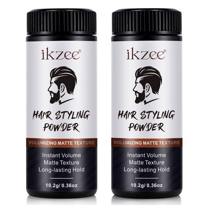 ISUNRISE Hair Styling Powder for Men - Texture Powder - Easy to Apply - Natural Matte Hairstyle - Texturizing and Volumizing - 2 Pc Set, 10g