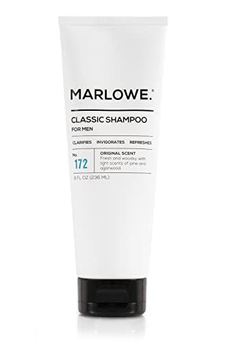 MARLOWE. No.172 Classic Mens Shampoo, Clarifies, Invigorates and Refreshes Hair with Moisturizing Argan Oil &amp; Coconut Oil, All Hair Types, Paraben &amp; Phthalate Free, 8 Fl Oz