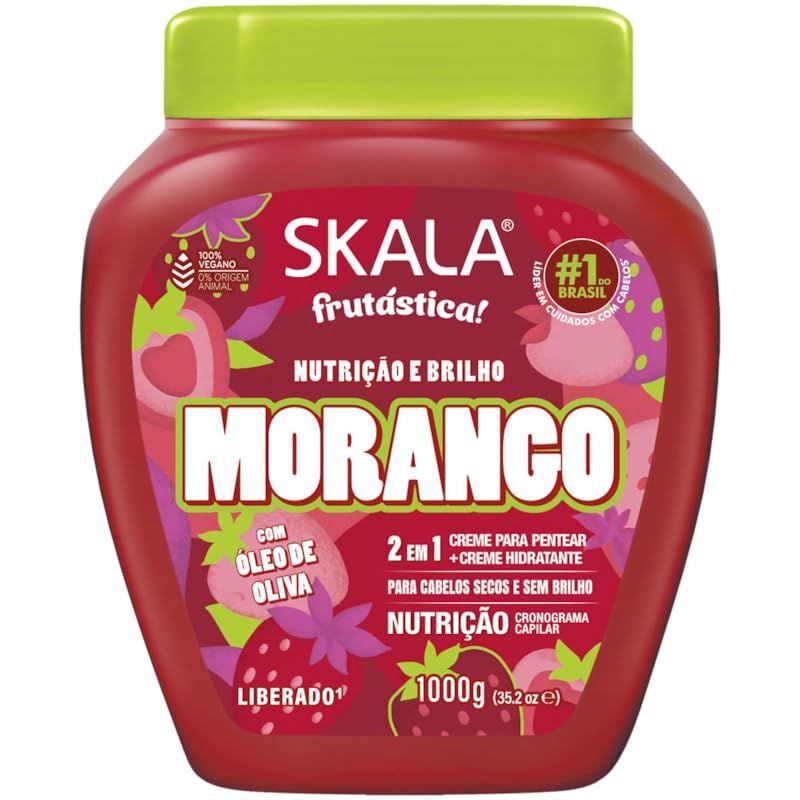 Skala - Linha Frutastica - Creme de Tratamento Morango 1 Kg - (Fruitastic Collection - Strawberry Treatment Cream Net 35.37 Oz)