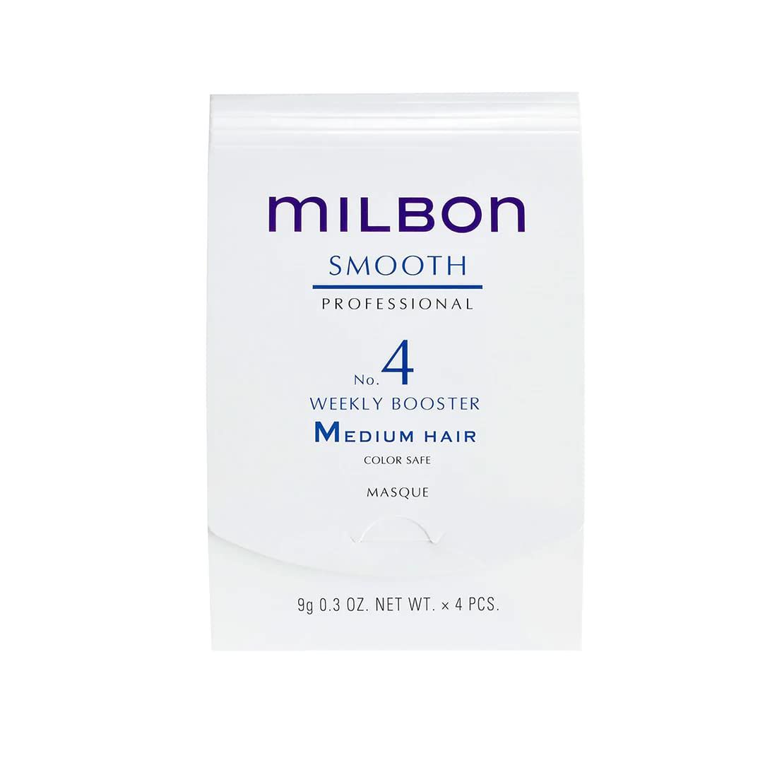 Milbon Smooth No. 4 Weekly Booster - For Medium Hair 4 x 0.3 Fl. Oz.