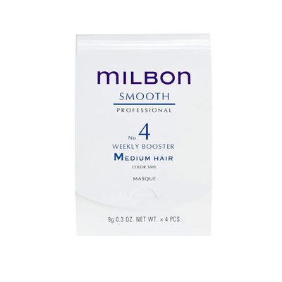 Milbon Smooth No. 4 Weekly Booster - For Medium Hair 4 x 0.3 Fl. Oz.