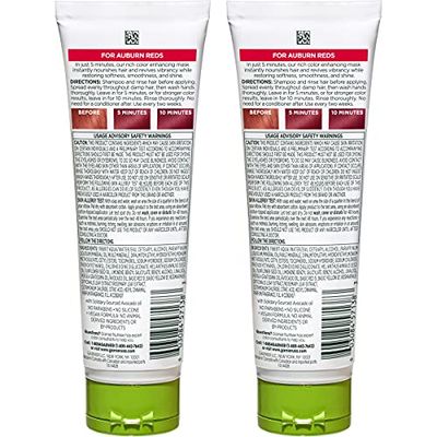 Garnier Hair Color Nutrisse Color Reviver 5 MIN Color Mask, Vibrant Red for Color Treated Hair to Nourish &amp; Revives Vibrancy (For Auburn Reds), 4.2 Fl Oz, 2 Count (Packaging May Vary)