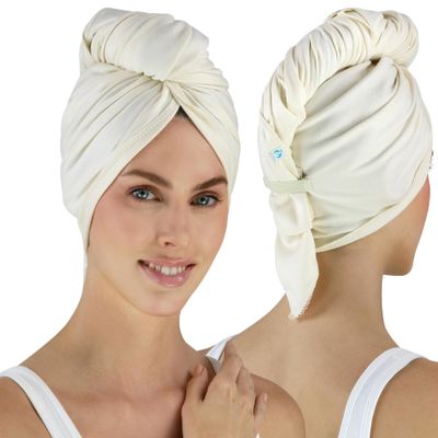 Hair RePear Anti Frizz Combed Cotton Natural Hair Towel not Processed, Dyed, or Bleached - Promotes Healthy Natural Hair - (21&quot;x44&quot;)