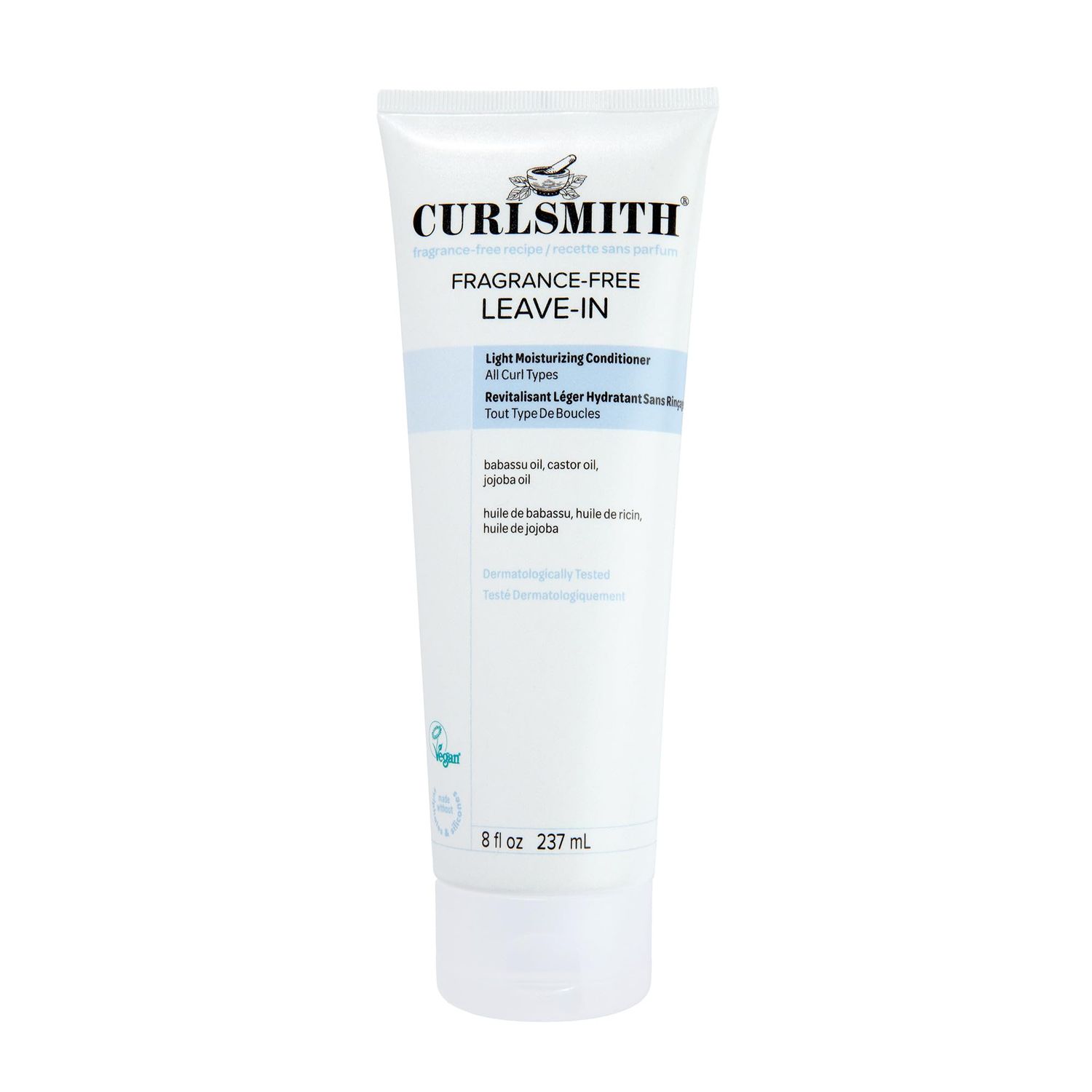 CURLSMITH Fragrance-Free Leave-In Conditioner 8 oz | Hydrates and Smooth Cuticles, Lightweight Texture for Silky-Soft Curls