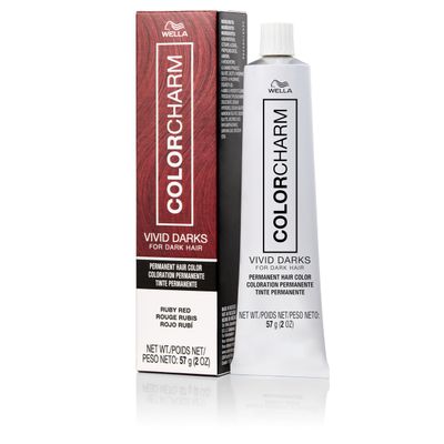 COLORCHARM VIVID DARKS | Permanent Cream Color | Vibrant Color for Dark Hair | Nourishing Vegan Formula | No Bleach Needed | Ruby Red | 2 Fl Oz