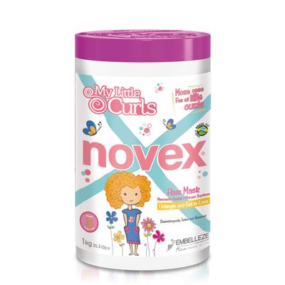 Novex Conditioner for Curly Hair, Deep Conditioning Hair Masks 1kg/35oz (My Little Curls Hair Mask, Hydration &amp; Softness, Infused with Natural Ingredients and Aloe Vera, 35 oz)