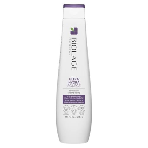 Biolage Ultra Hydra Source Shampoo | Deep Hydrating Shampoo for Very Dry Hair | Moisturizes Hair to Prevent Breakage | Paraben &amp; Silicone-Free | Vegan | Salon Shampoo | 13.5 Fl. Oz