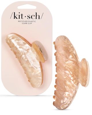 Kitsch Recycled Plastic Large Claw Clip - Big Marble Hair Clips for Women | Jaw Clips for Girls | Big Claw Clips for Thick Hair (1pc, Blonde)