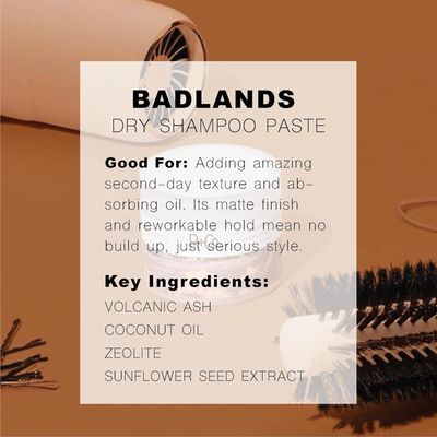 R+Co Badlands Dry Shampoo Paste | Part Dry Shampoo, Part Styling Paste | Adds Texture, Absorbs Oil, Matte Finish | 2.2 oz