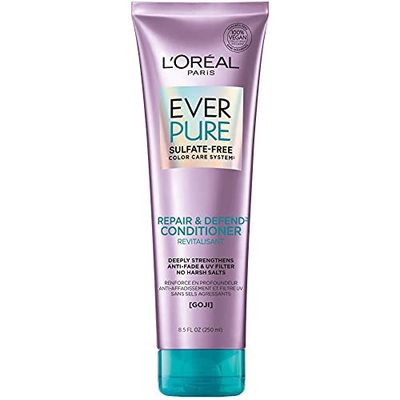 L&#39;Oreal Paris EverPure Repair and Defend Sulfate Free Conditioner for Color-Treated Hair, Strengthens and Repairs Damaged Hair, with Goji, 8.5 Fl; Oz (Packaging May Vary)