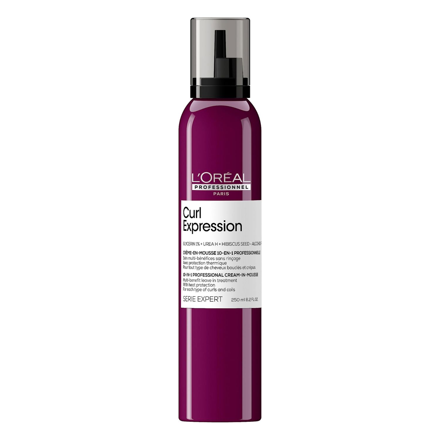 L&#39;Oreal Professionnel Curl Expression 10-in-1 Mousse - Multi-Benefits For Curly and Coily Hair - Defines and Strengthens Curls With Heat Protection, Silicone, Paraben and Alcohol Free