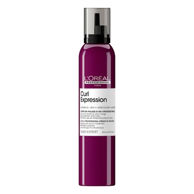 L&#39;Oreal Professionnel Curl Expression 10-in-1 Mousse - Multi-Benefits For Curly and Coily Hair - Defines and Strengthens Curls With Heat Protection, Silicone, Paraben and Alcohol Free