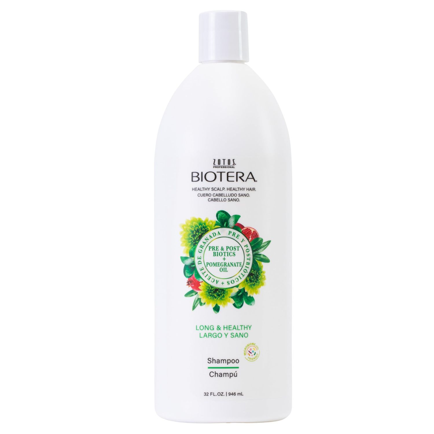Biotera Long &amp; Healthy Strengthening Shampoo | Long or Growing Hair | Microbiome Friendly | Vegan &amp; Animal Test Free | Paraben Free | Color-Safe | 32 Fl Oz