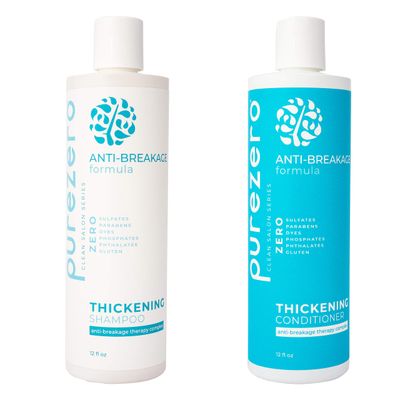 Purezero Anti-Breakage &amp; Thickening Shampoo Conditioner set, For Hair Loss &amp; Hair Thinning, With Biotin, Vitamin C, Caffeine and Saw Palmetto, 100% Vegan &amp; Cruelty Free, Color Safe, 24 ounces