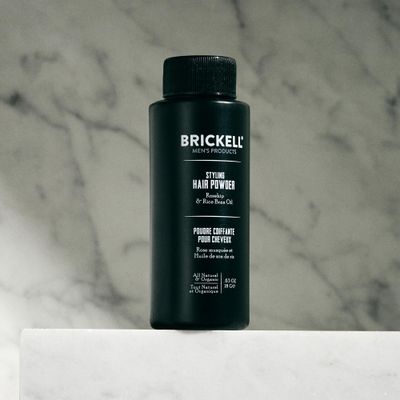 Brickell Men's Styling Hair Powder For Men, Creates Volume, Natural &amp; Organic, Non-Greasy Texturizing Powder, 18g, Fragrance-Free