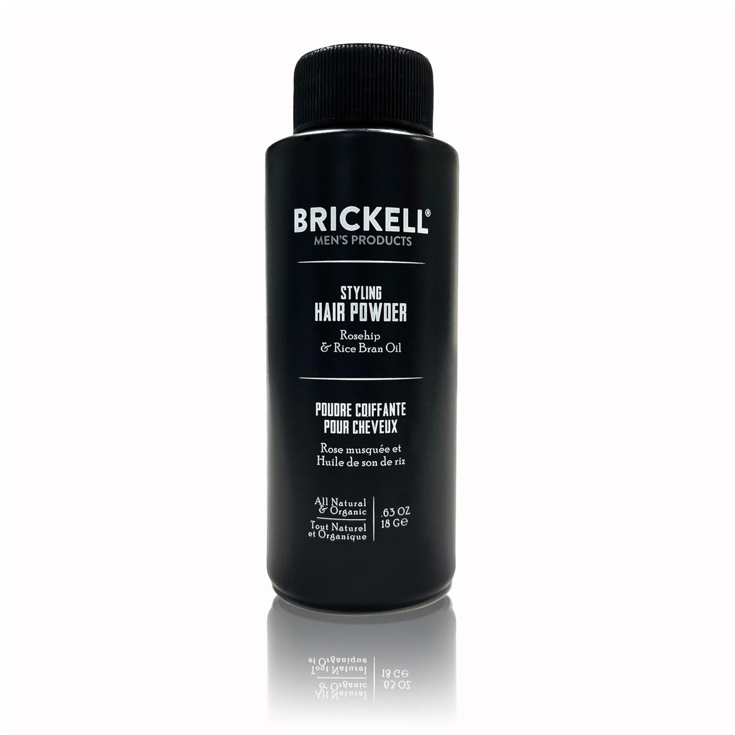 Brickell Men&#39;s Styling Hair Powder For Men, Creates Volume, Natural &amp; Organic, Non-Greasy Texturizing Powder, 18g, Fragrance-Free