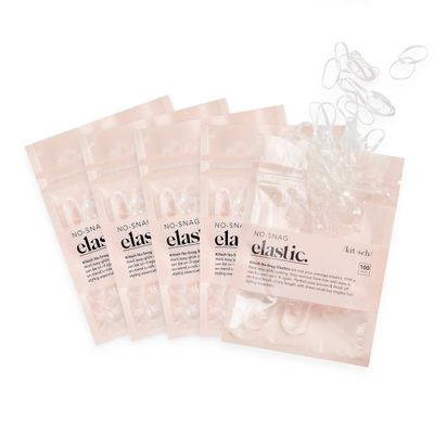 Kitsch Hair Ties No Damage for Kids, Teens and Women - Rubber Bands for Hair Styling | No Snag Hair Elastics | Women&#39;s Daily Hair Accessories - 500pcs (Clear)