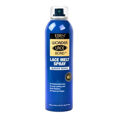 EBIN NEW YORK Wonder Lace Melt Aerosol Spray - Keratin + Biotin Infused (180ml./ 6.08oz) - Preserves Edges &amp; Undetectable Lace | Long lasting hold | No Residue