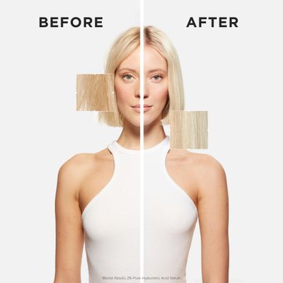 KRASTASE Blond Absolute Hyaluronic Acid Hair Serum, Repairs Damaged Hair & Soothes Scalp, Instantly Hydrates & Adds Shine, 2% Hyaluronic Acid for Bleached & Highlighted Blonde Hair, 1.7 fl oz